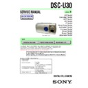 Sony DSC-U30 Service Manual