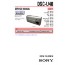 Sony DSC-U40 (serv.man3) Service Manual