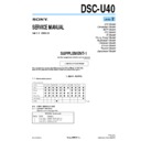 Sony DSC-U40 (serv.man6) Service Manual