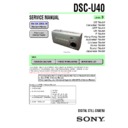 Sony DSC-U40 Service Manual