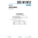 Sony DSC-W1, DSC-W12 (serv.man12) Service Manual