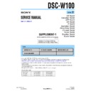 Sony DSC-W100 (serv.man4) Service Manual