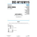Sony DSC-W110, DSC-W115 (serv.man5) Service Manual