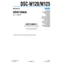 Sony DSC-W120, DSC-W125 (serv.man4) Service Manual