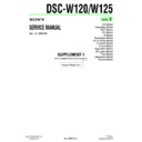 Sony DSC-W120, DSC-W125 (serv.man6) Service Manual