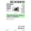 Sony DSC-W120, DSC-W125 Service Manual