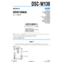 Sony DSC-W130 (serv.man5) Service Manual