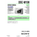 Sony DSC-W130 Service Manual