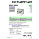 Sony DSC-W15, DSC-W17, DSC-W5, DSC-W7 Service Manual