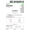 Sony DSC-W150, DSC-W170 (serv.man5) Service Manual