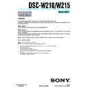 Sony DSC-W210, DSC-W215 (serv.man4) Service Manual