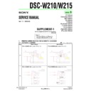 Sony DSC-W210, DSC-W215 (serv.man6) Service Manual
