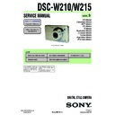 Sony DSC-W210, DSC-W215 Service Manual