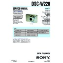Sony DSC-W220 (serv.man2) Service Manual