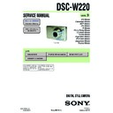 Sony DSC-W220 Service Manual