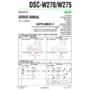 Sony DSC-W270, DSC-W275 (serv.man6) Service Manual