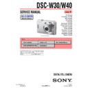Sony DSC-W30, DSC-W40 (serv.man3) Service Manual