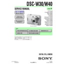 dsc-w30, dsc-w40 service manual