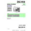 Sony DSC-W30 Service Manual
