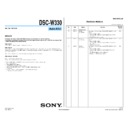 Sony DSC-W330 (serv.man3) Service Manual