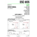 Sony DSC-W35 (serv.man8) Service Manual