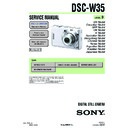 Sony DSC-W35 Service Manual