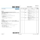 Sony DSC-W350 (serv.man3) Service Manual