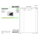 Sony DSC-W390 Service Manual