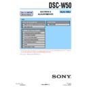 Sony DSC-W50 (serv.man4) Service Manual