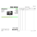 Sony DSC-W550 Service Manual