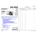 Sony DSC-W630 (serv.man2) Service Manual