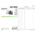 Sony DSC-W630 Service Manual