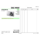 Sony DSC-W650 Service Manual