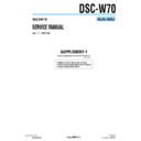 Sony DSC-W70 (serv.man11) Service Manual
