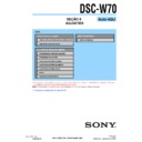 Sony DSC-W70 (serv.man16) Service Manual