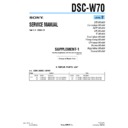 Sony DSC-W70 (serv.man6) Service Manual