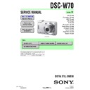 Sony DSC-W70 Service Manual