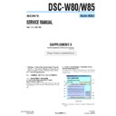 Sony DSC-W80, DSC-W85 (serv.man4) Service Manual