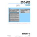 Sony DSC-W80 (serv.man3) Service Manual