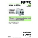 Sony DSC-W80 Service Manual