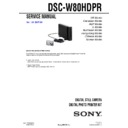 Sony DSC-W80HDPR Service Manual