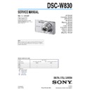 Sony DSC-W830 (serv.man2) Service Manual