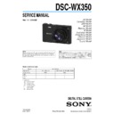Sony DSC-WX350 Service Manual