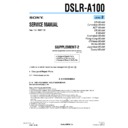 Sony DSLR-A100 (serv.man3) Service Manual