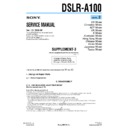 Sony DSLR-A100 (serv.man4) Service Manual