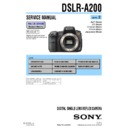 dslr-a200, dslr-a200h service manual