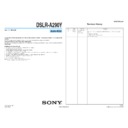 Sony DSLR-A290Y Service Manual