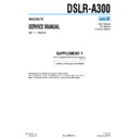 Sony DSLR-A300 (serv.man2) Service Manual