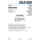 Sony DSLR-A350 (serv.man3) Service Manual