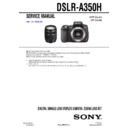 Sony DSLR-A350H Service Manual